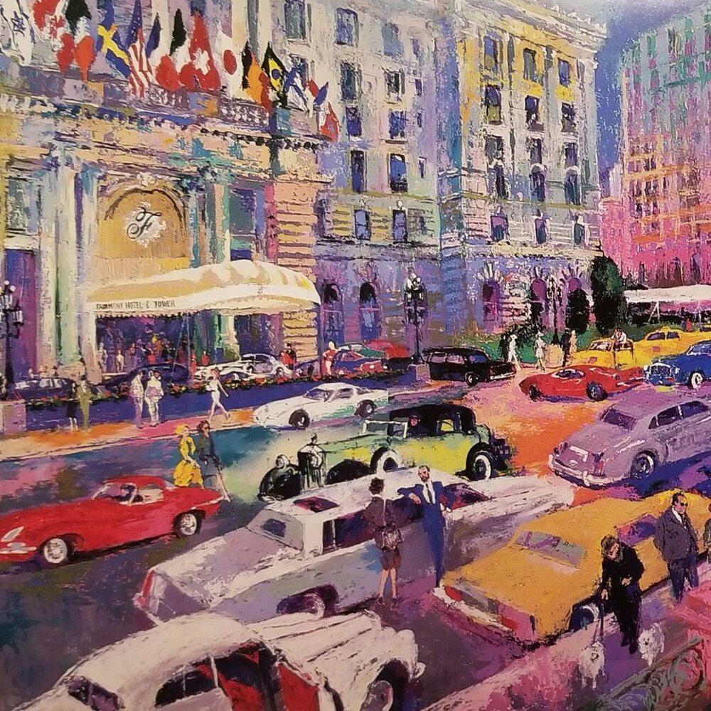 LEROY NEIMAN LIMITED EDITION COLLECTABLE POST CARD - "NOB HILL"